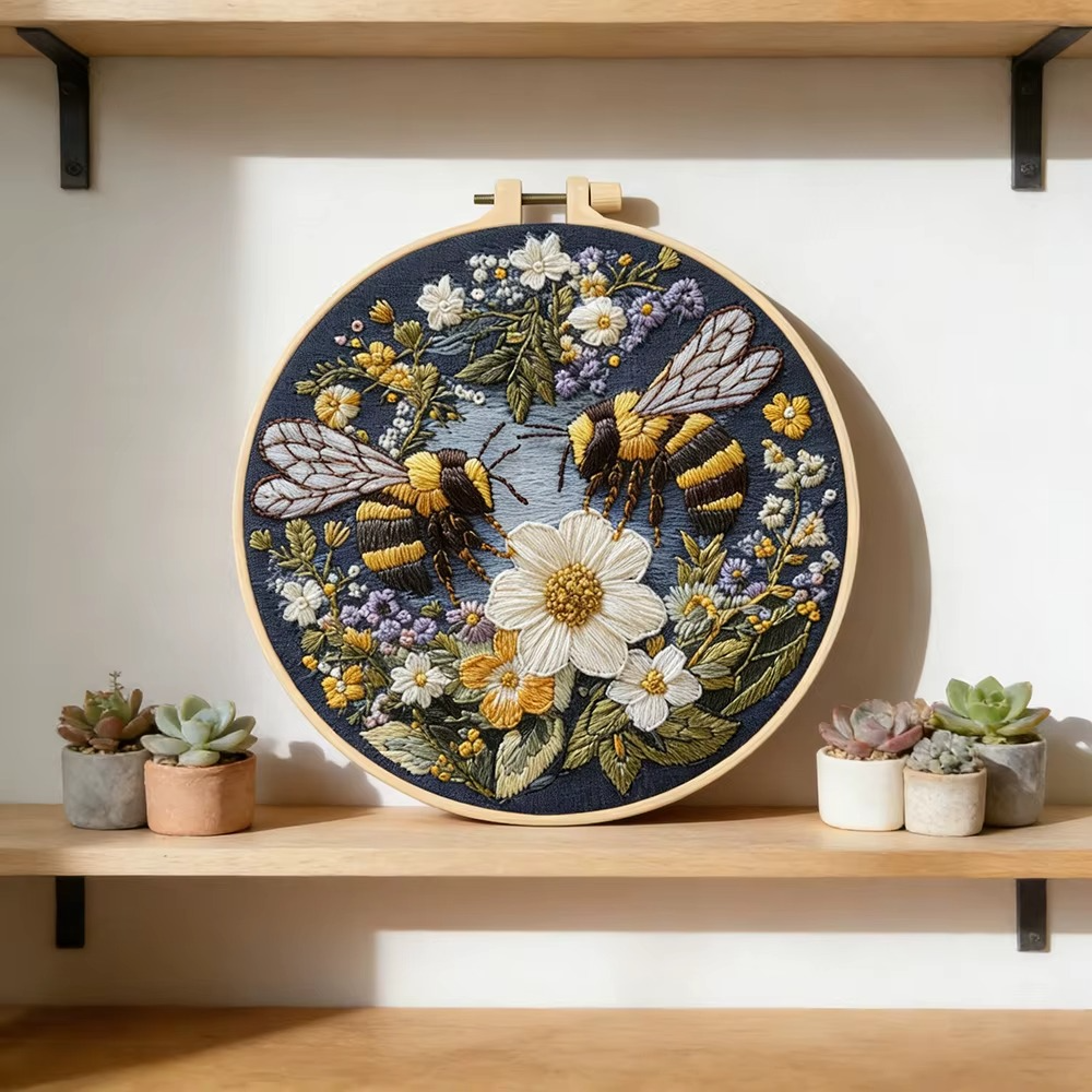 Honeycomb™ | Borduurpakket 'Drukte van de Bijen'