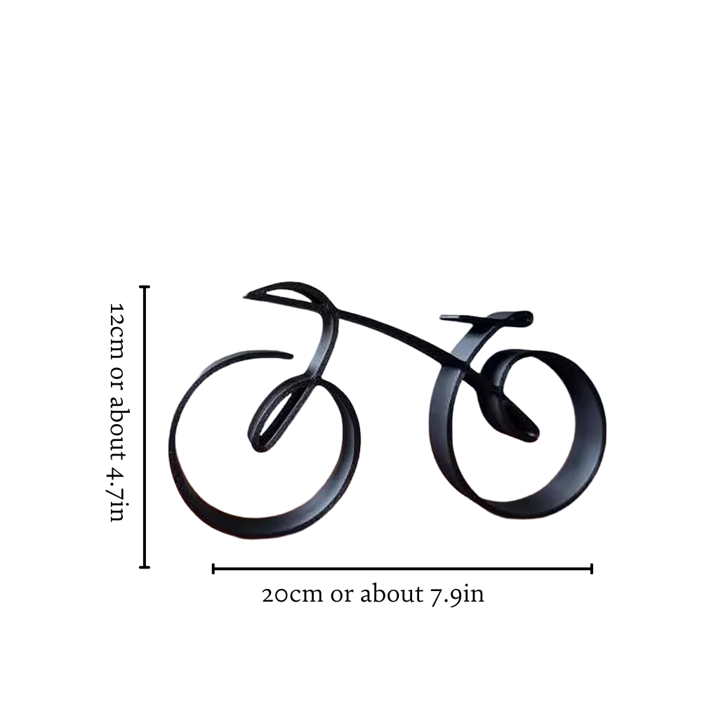 Minimalistisch Fietsbeeldhouwwerk
