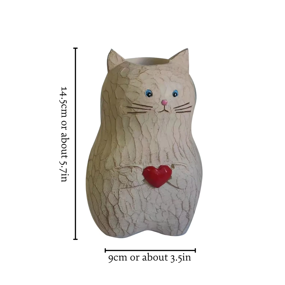 Houten Kattenvaas