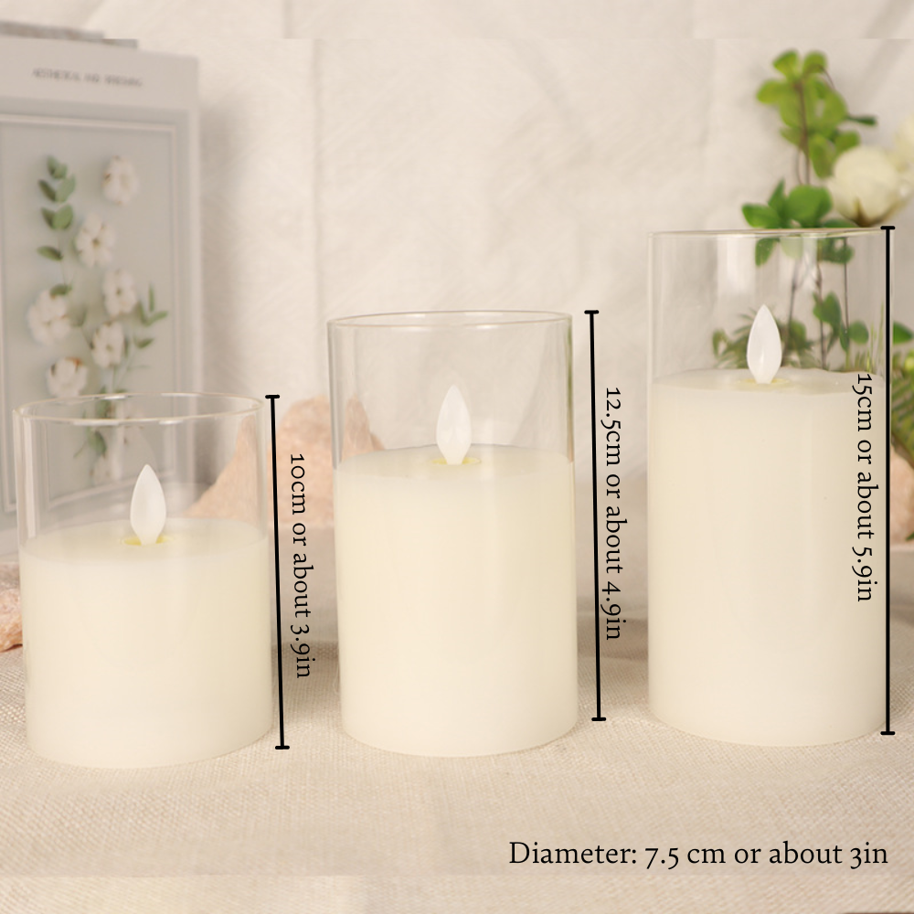 Gloeiend Licht Kaars (3 stuks)