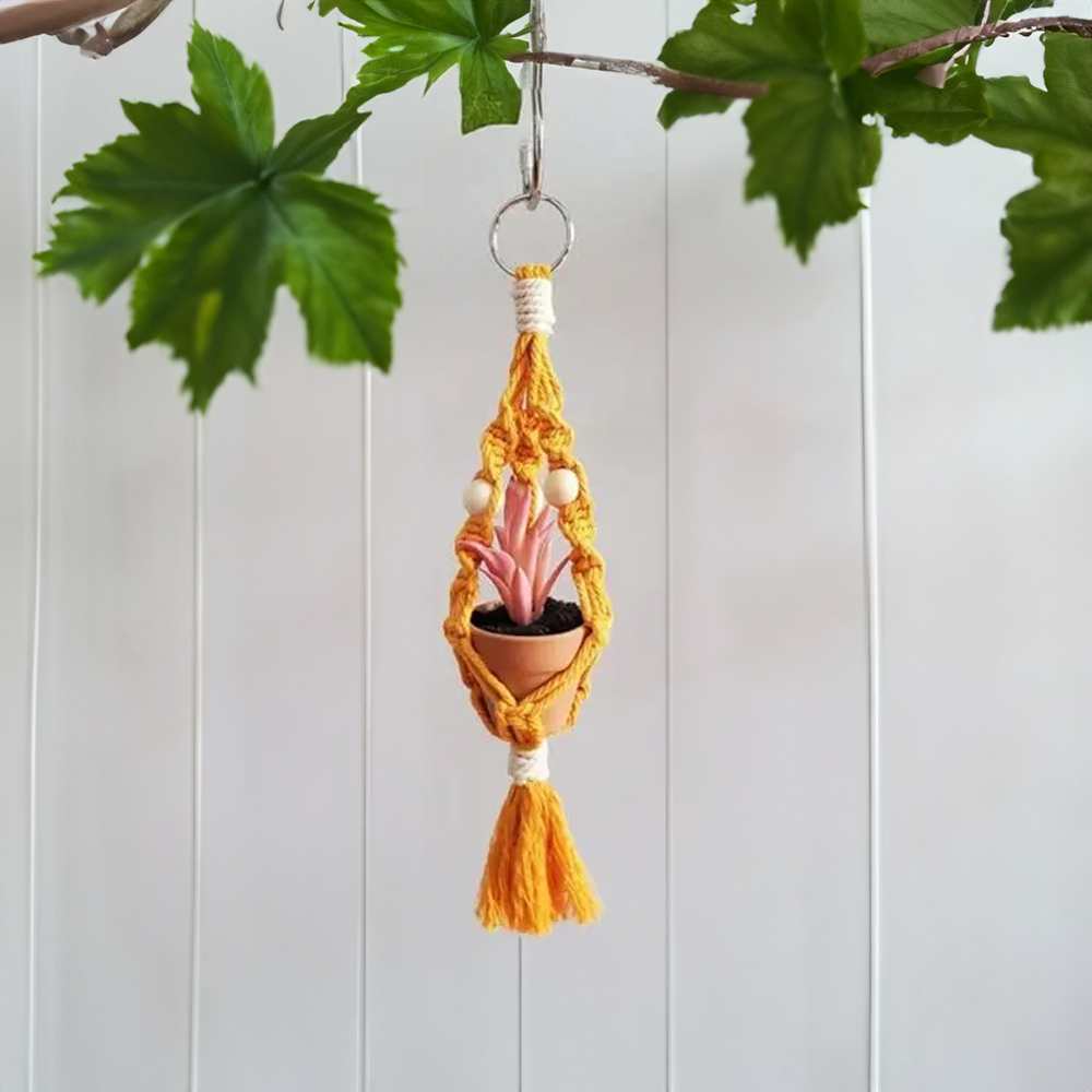 Macramé auto plantenhanger