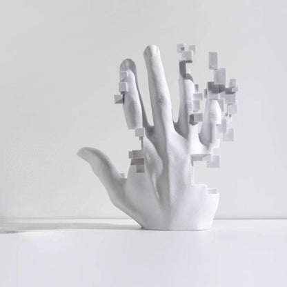 Pixel Handsculptuur