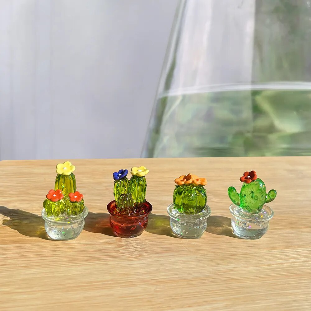 Miniatuur cactusbeeldje (4 stuks)