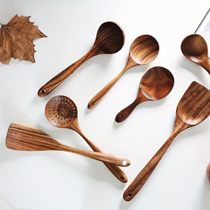 Houten bestekset