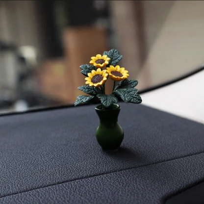 Mini Zonnebloem Auto Vaas
