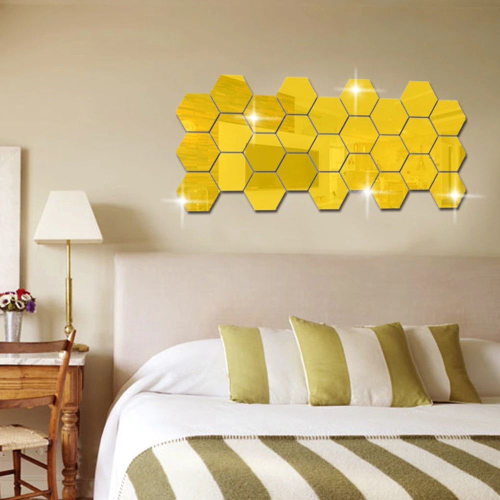 Spiegel Wanddecoratie (12 Stuks)