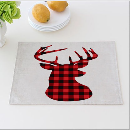 Kerstmis Geruite Placemats