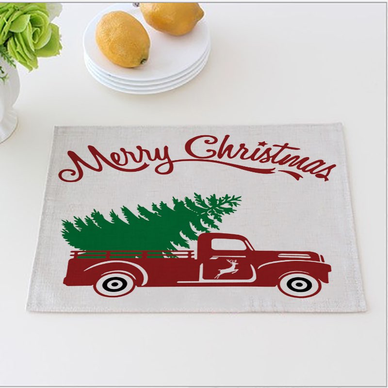 Kerstmis Geruite Placemats
