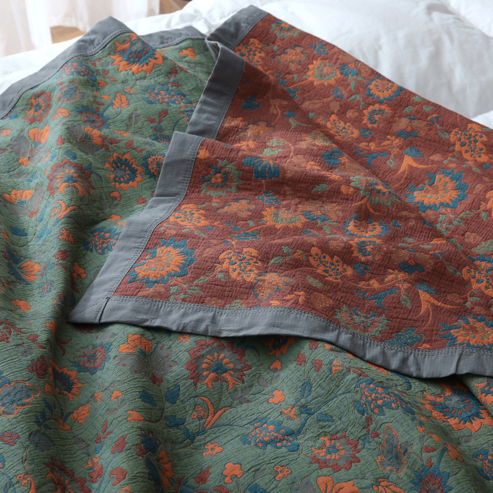 Retro bloemenquilt