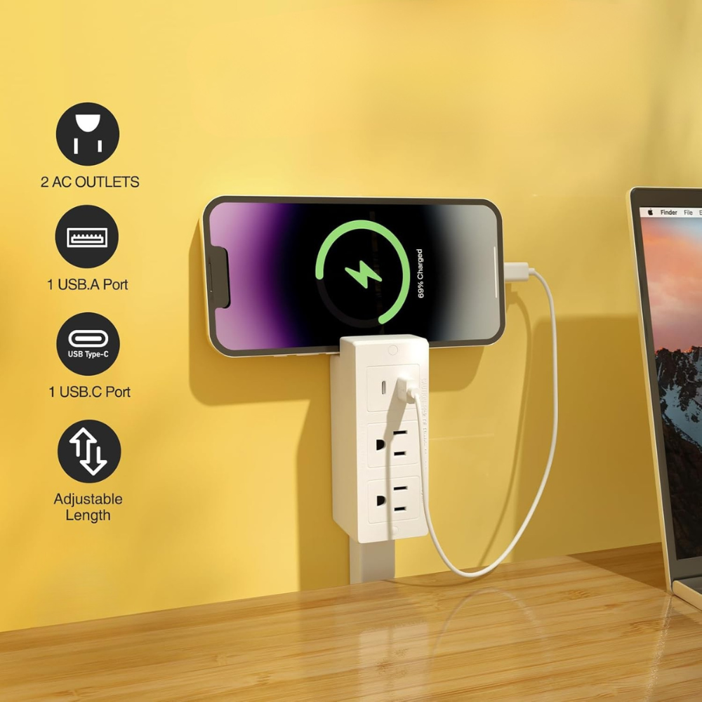 SpinSocket™ | Uitschuifbaar draaibaar stopcontact