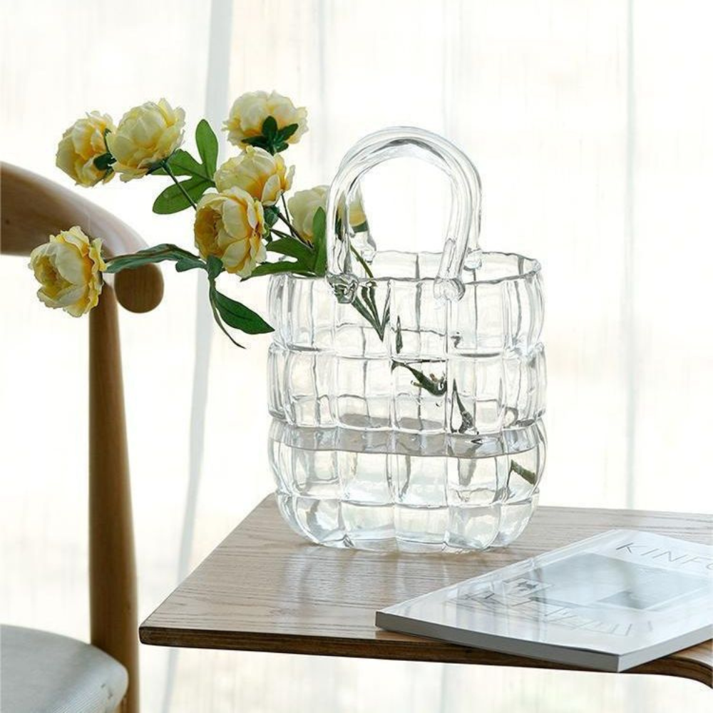 Glamour Glazen Handtas Vaas