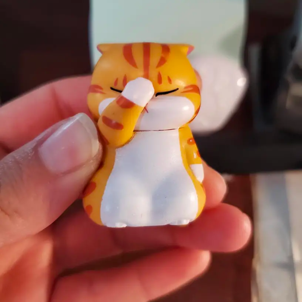 Kat Gezicht Palm Beeldje