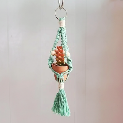 Macramé auto plantenhanger