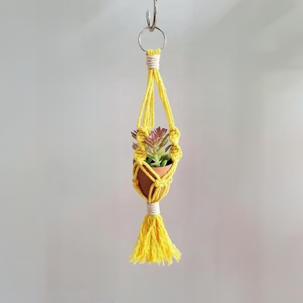 Macramé auto plantenhanger