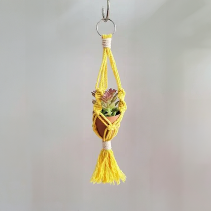 Macramé auto plantenhanger
