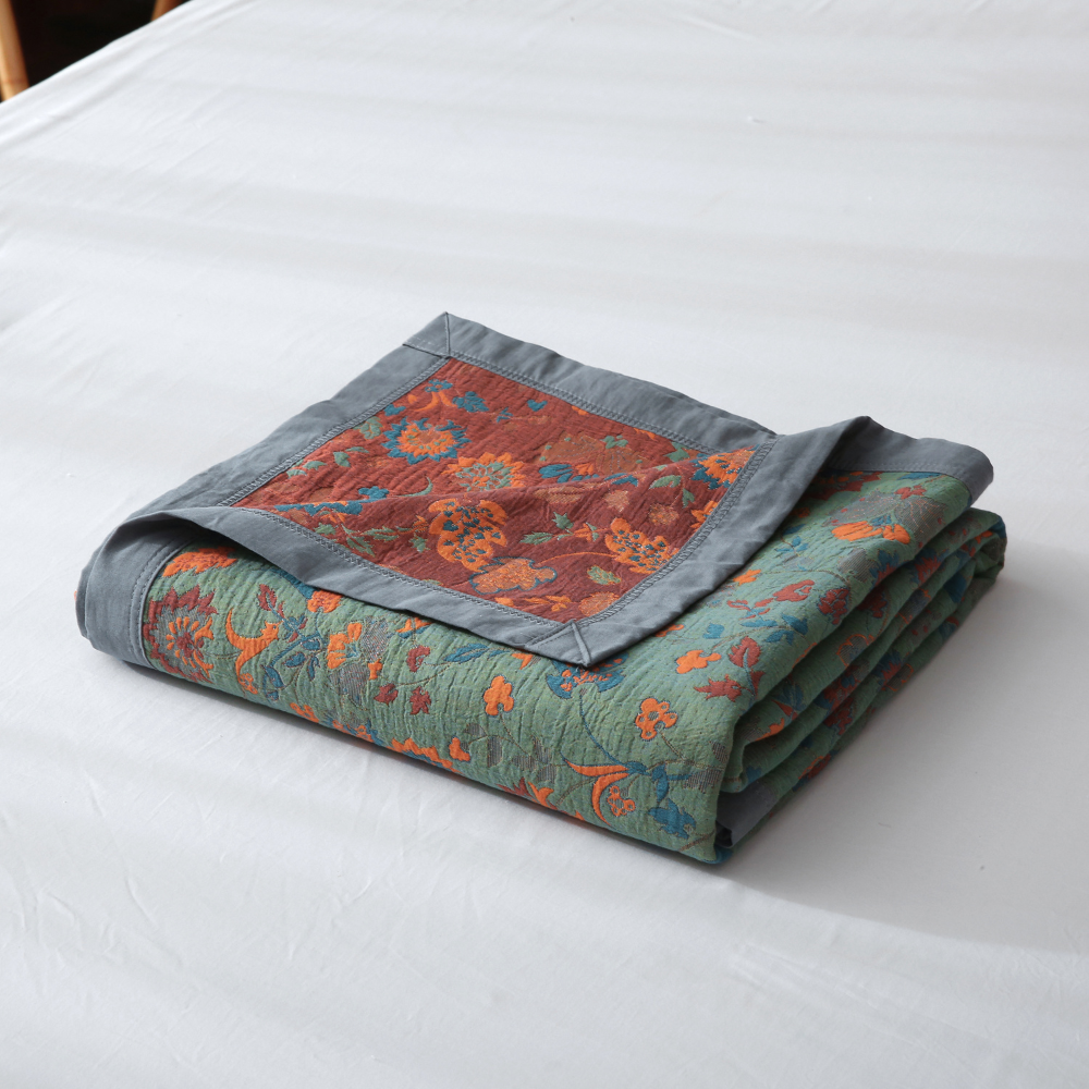 Retro bloemenquilt
