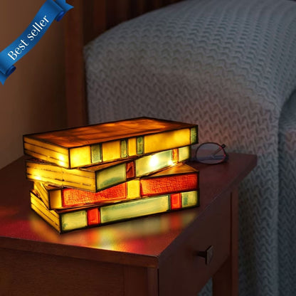 Glas-in-lood boekenlamp