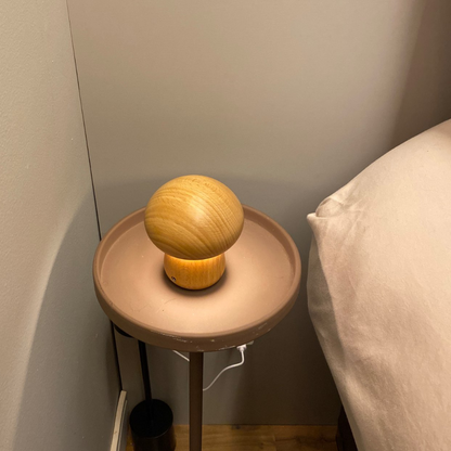 Houten Paddestoellamp
