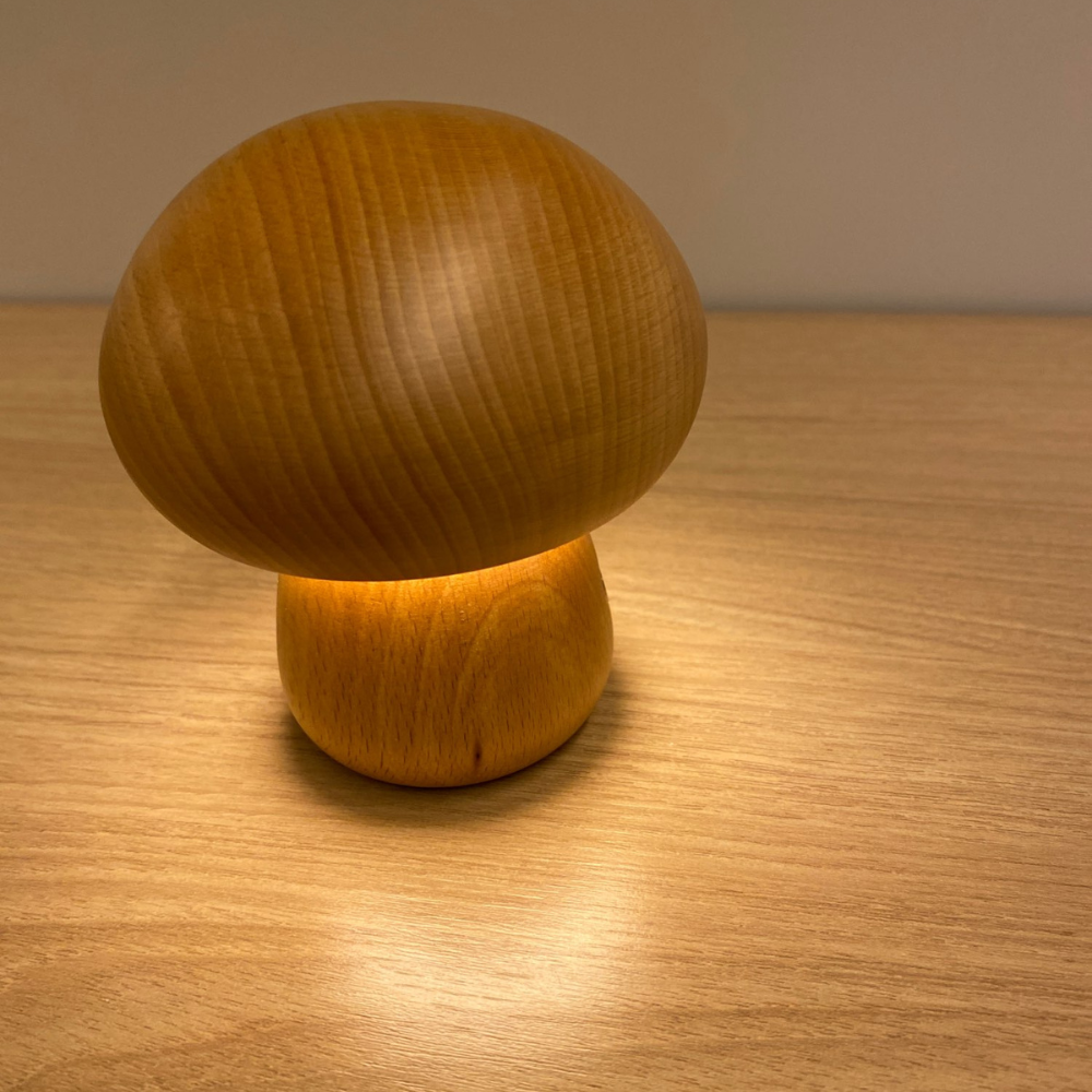 Houten Paddestoellamp