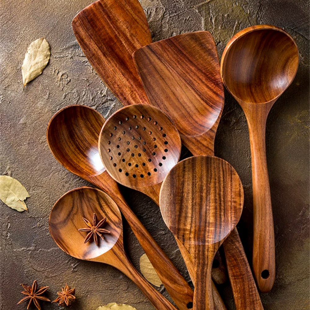 Houten bestekset