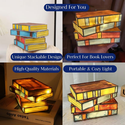 Glas-in-lood boekenlamp