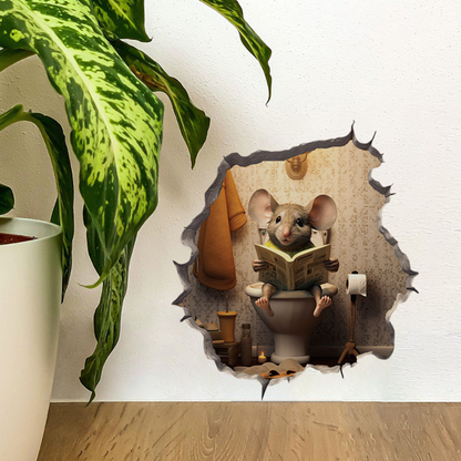 Zittend Muizenhol Decal