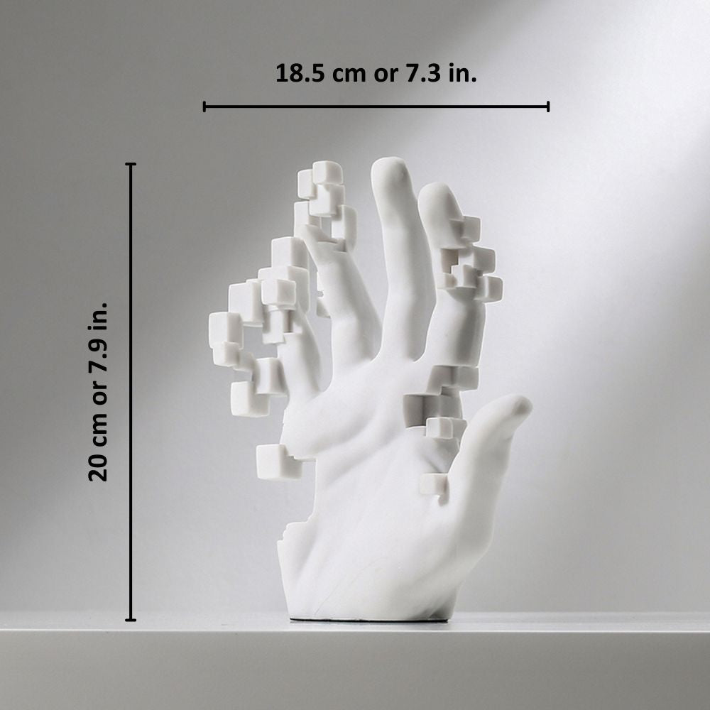 Pixel Handsculptuur