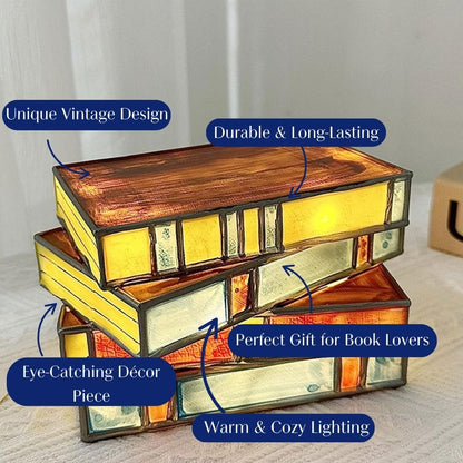 Glas-in-lood boekenlamp