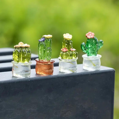 Miniatuur cactusbeeldje (4 stuks)