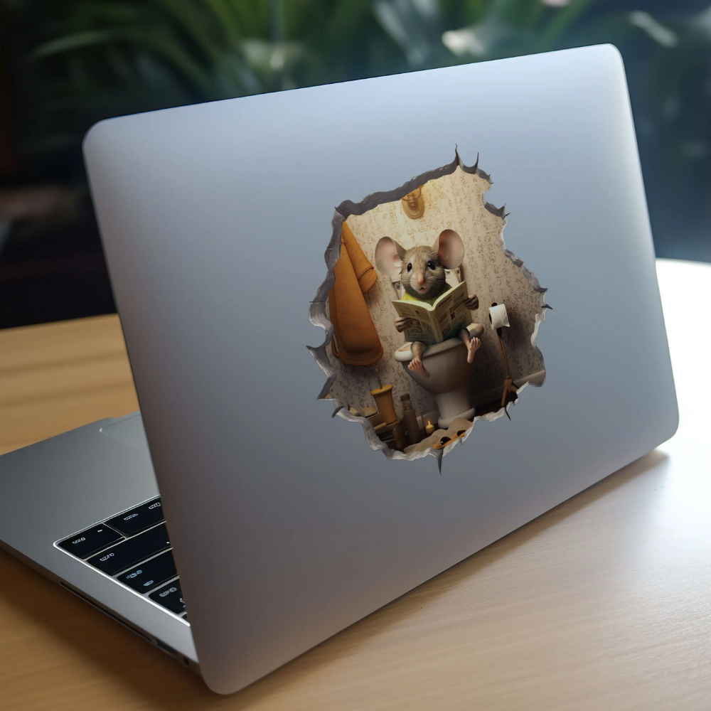 Zittend Muizenhol Decal