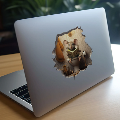 Zittend Muizenhol Decal
