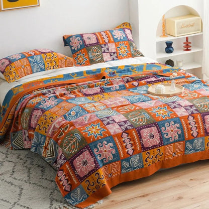 Omkeerbare Boheemse katoenen quilt