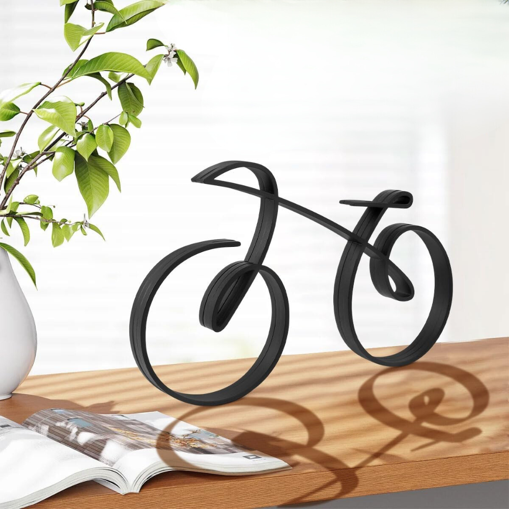 Minimalistisch Fietsbeeldhouwwerk