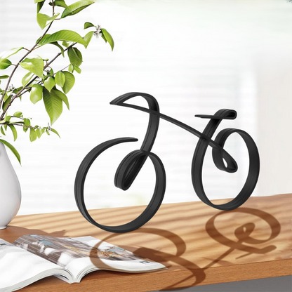Minimalistisch Fietsbeeldhouwwerk