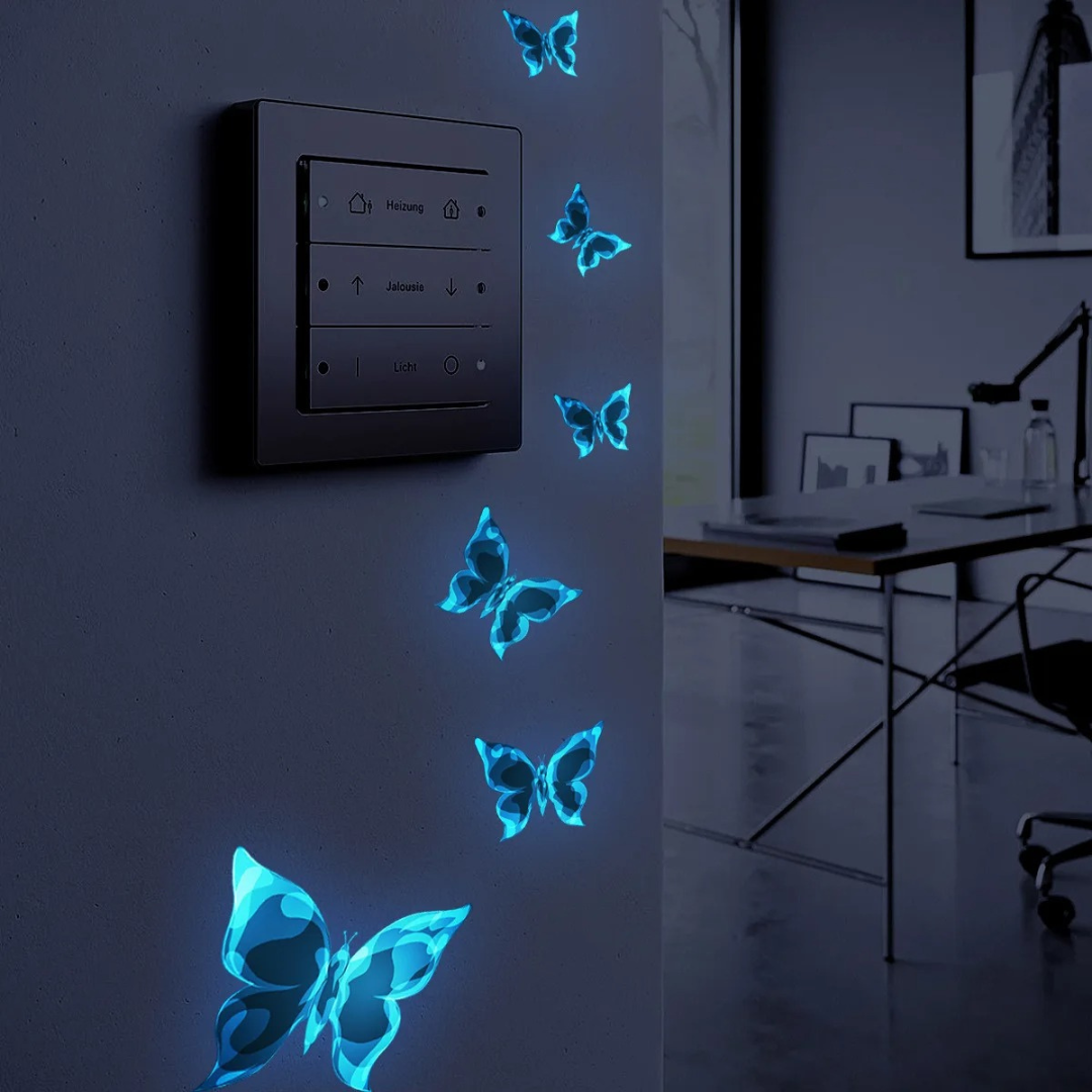 Lichtgevende vlinders Muurstickers