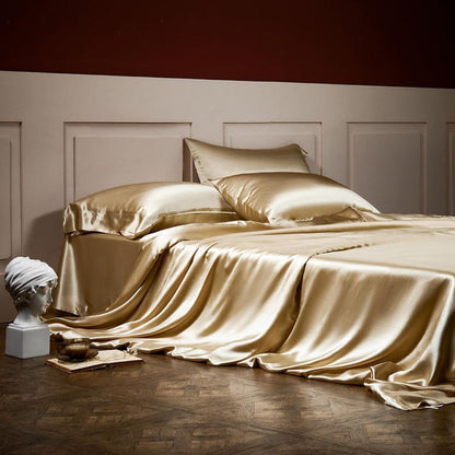 Luxe zijden beddengoedset