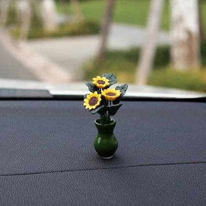 Mini Zonnebloem Auto Vaas