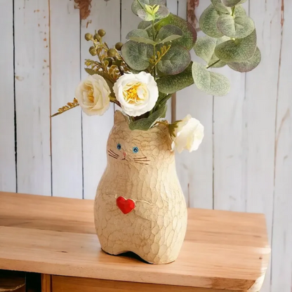 Houten Kattenvaas