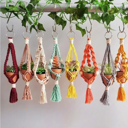 Macramé auto plantenhanger