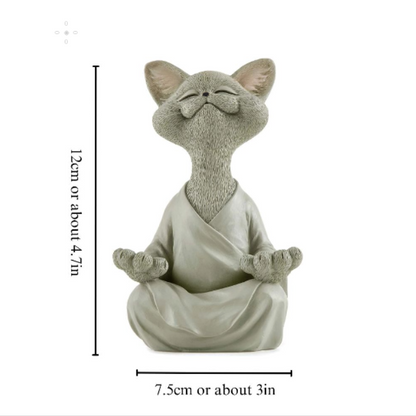 Meditating Kattenbeeldje