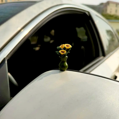 Mini Zonnebloem Auto Vaas
