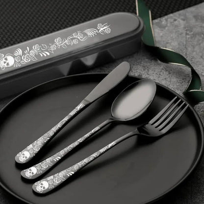 Gothic Skeleton Bestekset (4 Sets)