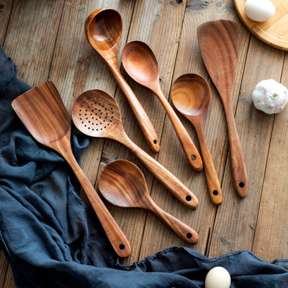 Houten bestekset