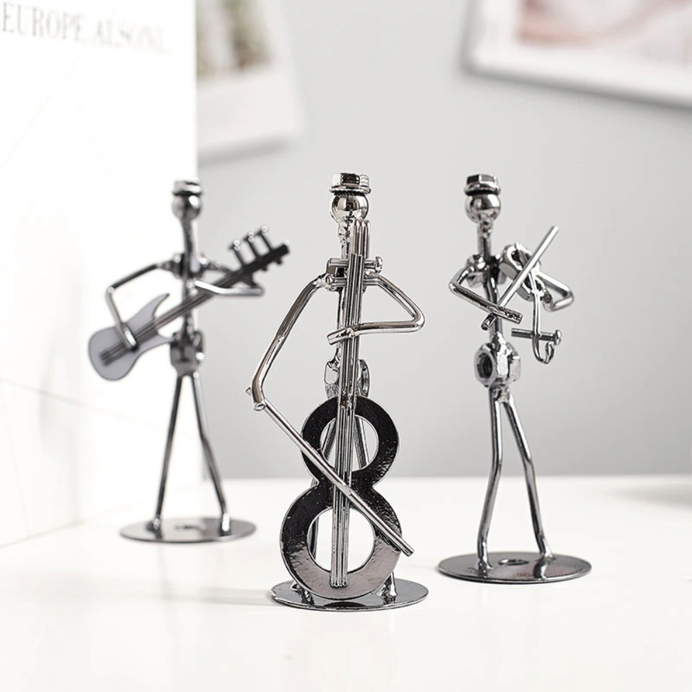 Metalen Muzikantenbeeldjes