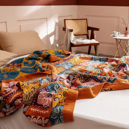 Omkeerbare Boheemse katoenen quilt