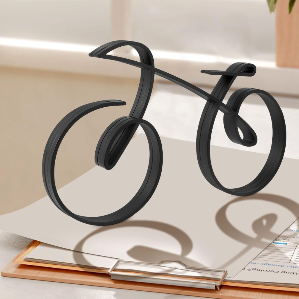 Minimalistisch Fietsbeeldhouwwerk