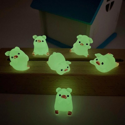 Glow-in-the-dark minivarkentjes (6 st.)