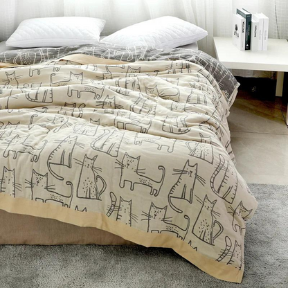 Minimalistische Kattenplaid