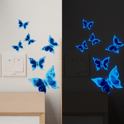 Lichtgevende vlinders Muurstickers