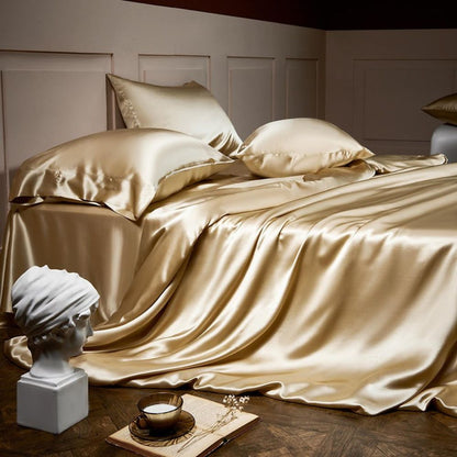 Luxe zijden beddengoedset